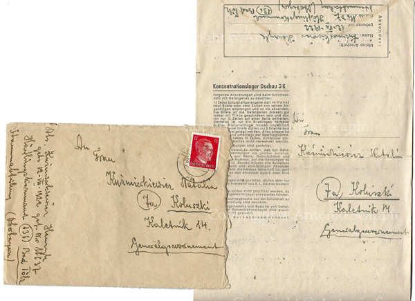 A2 - Lettere degli internati dai campi di Auschwiz, Dachau e Buchenwald