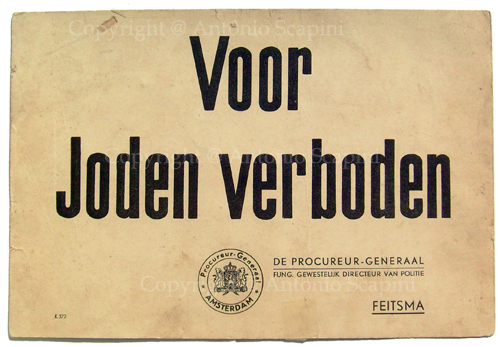 C14 - Manifesto olandese di divieto per gli ebrei